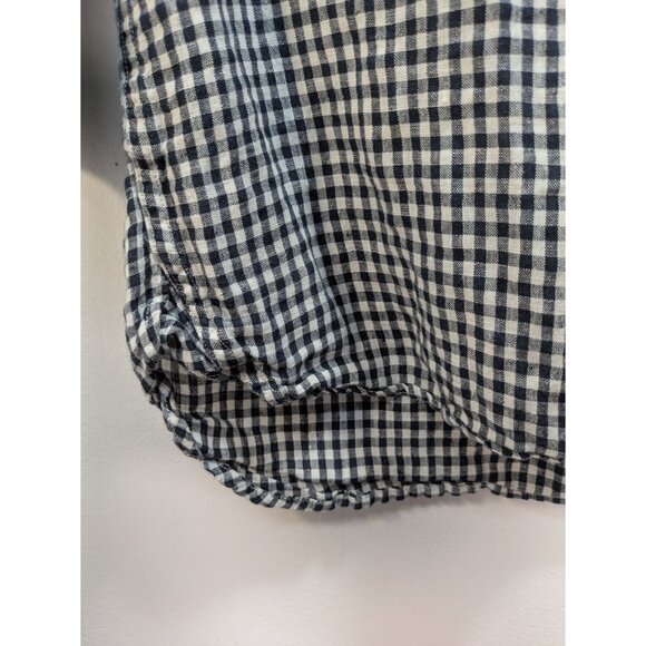 Urban Research Doors Womens European Linen Gingham Black/White Shirt Size Small - Picture 3 of 8
